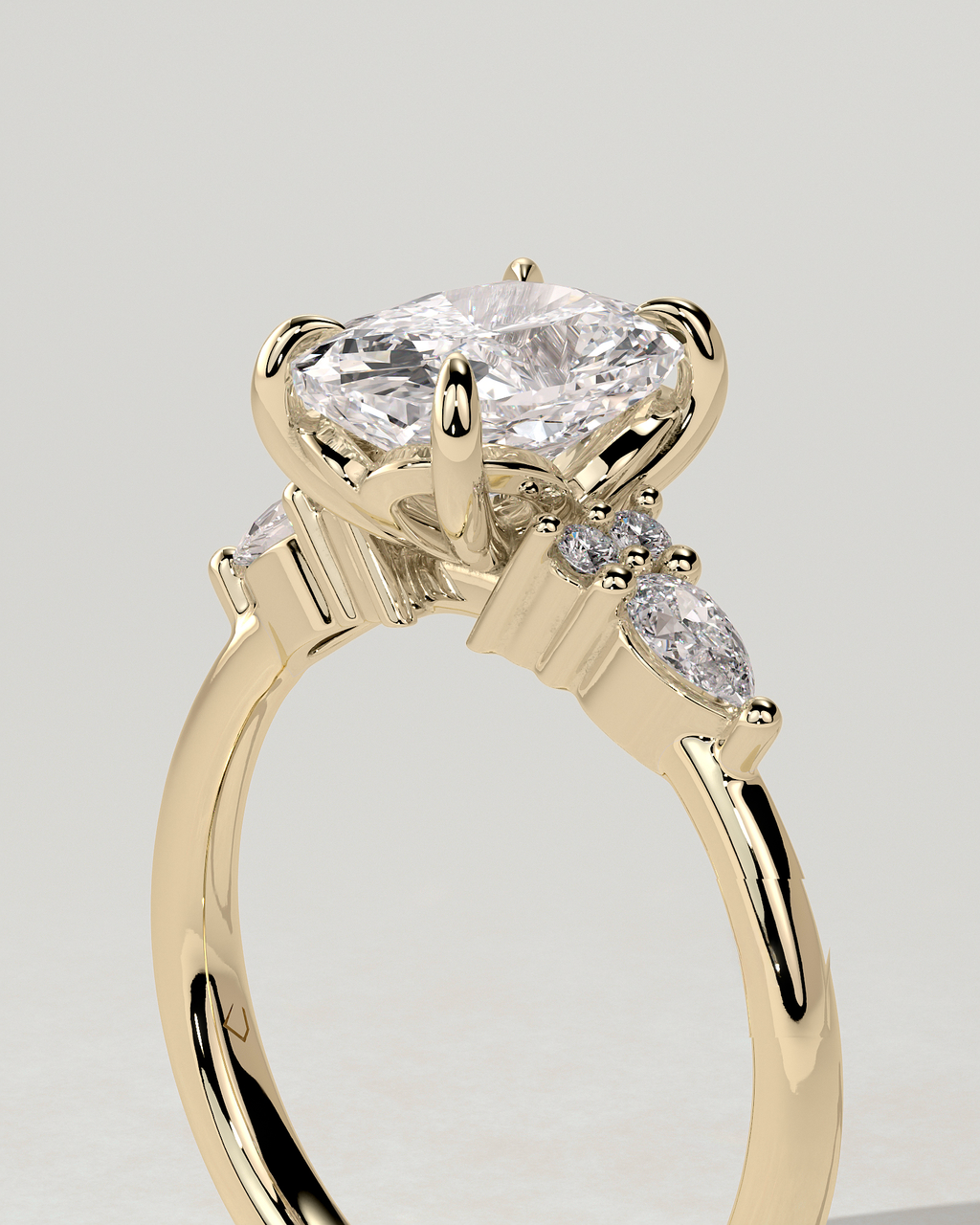 Sadie Trilogy Cushion Ring