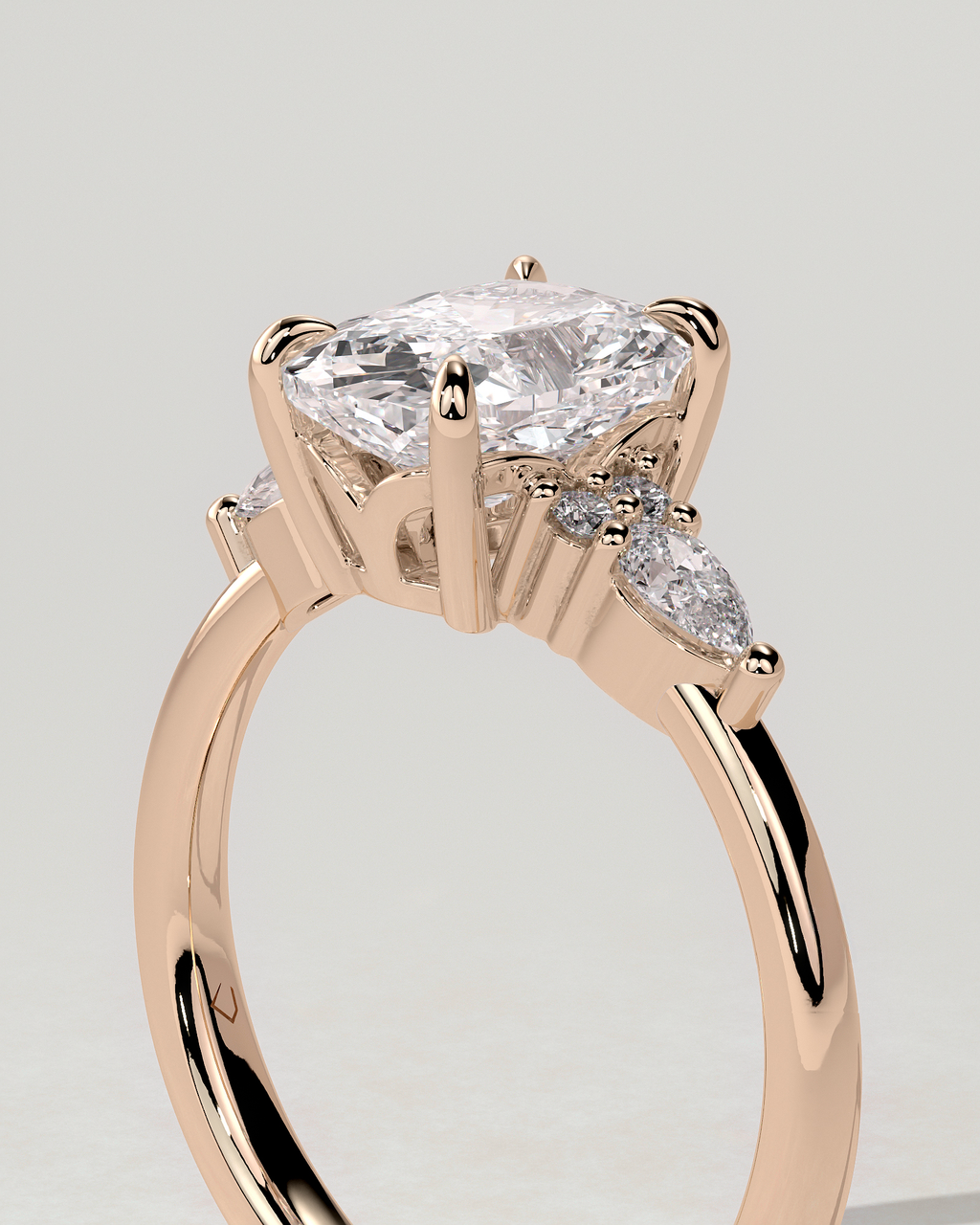 Sadie Trilogy Cushion Ring