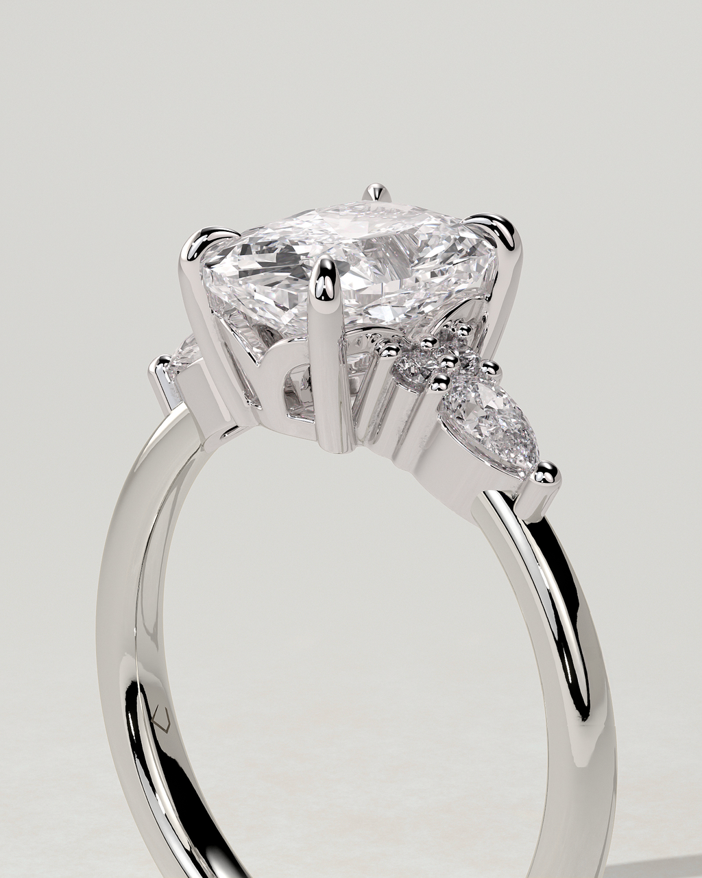 Sadie Trilogy Cushion Ring