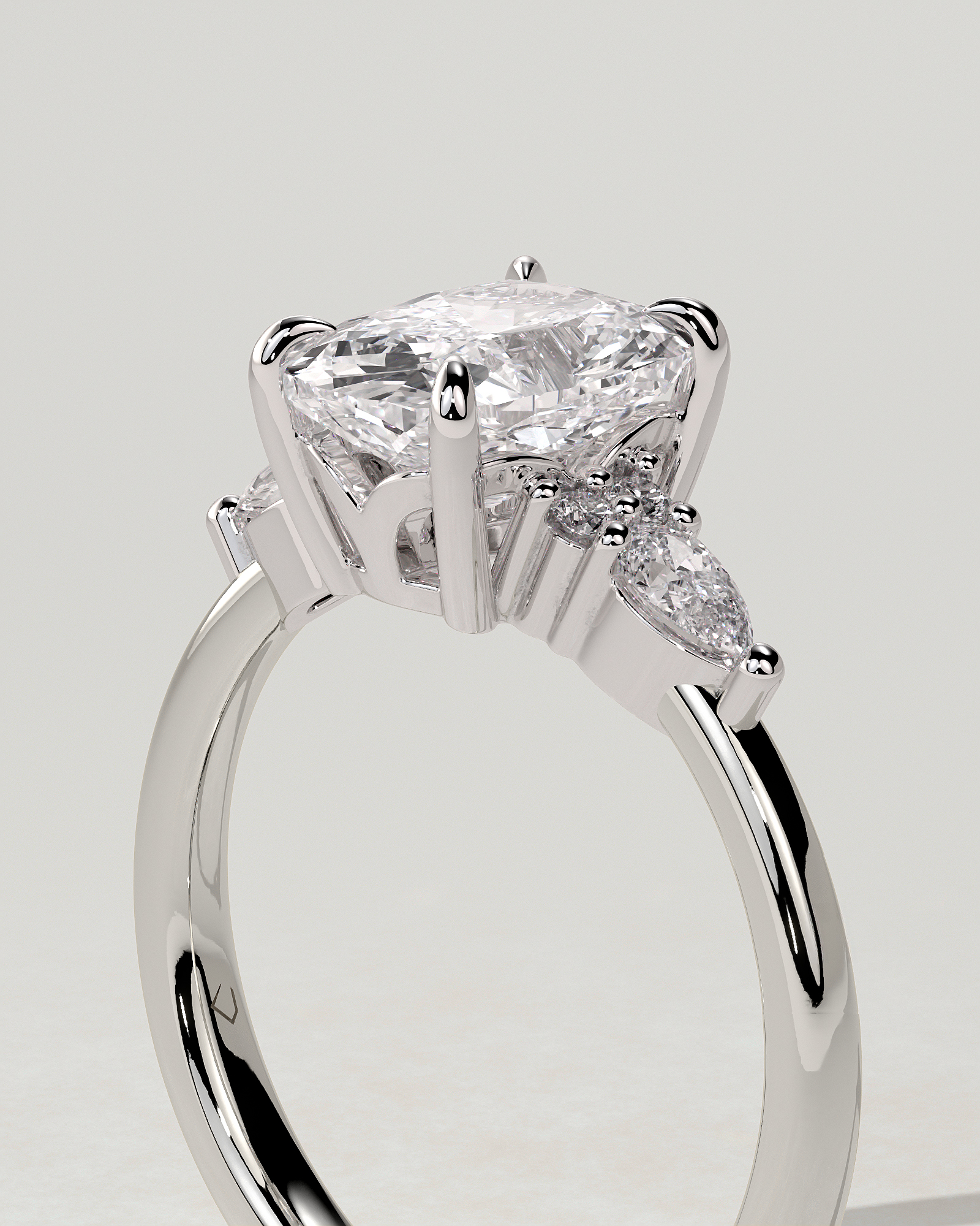 Sadie Trilogy Cushion Ring