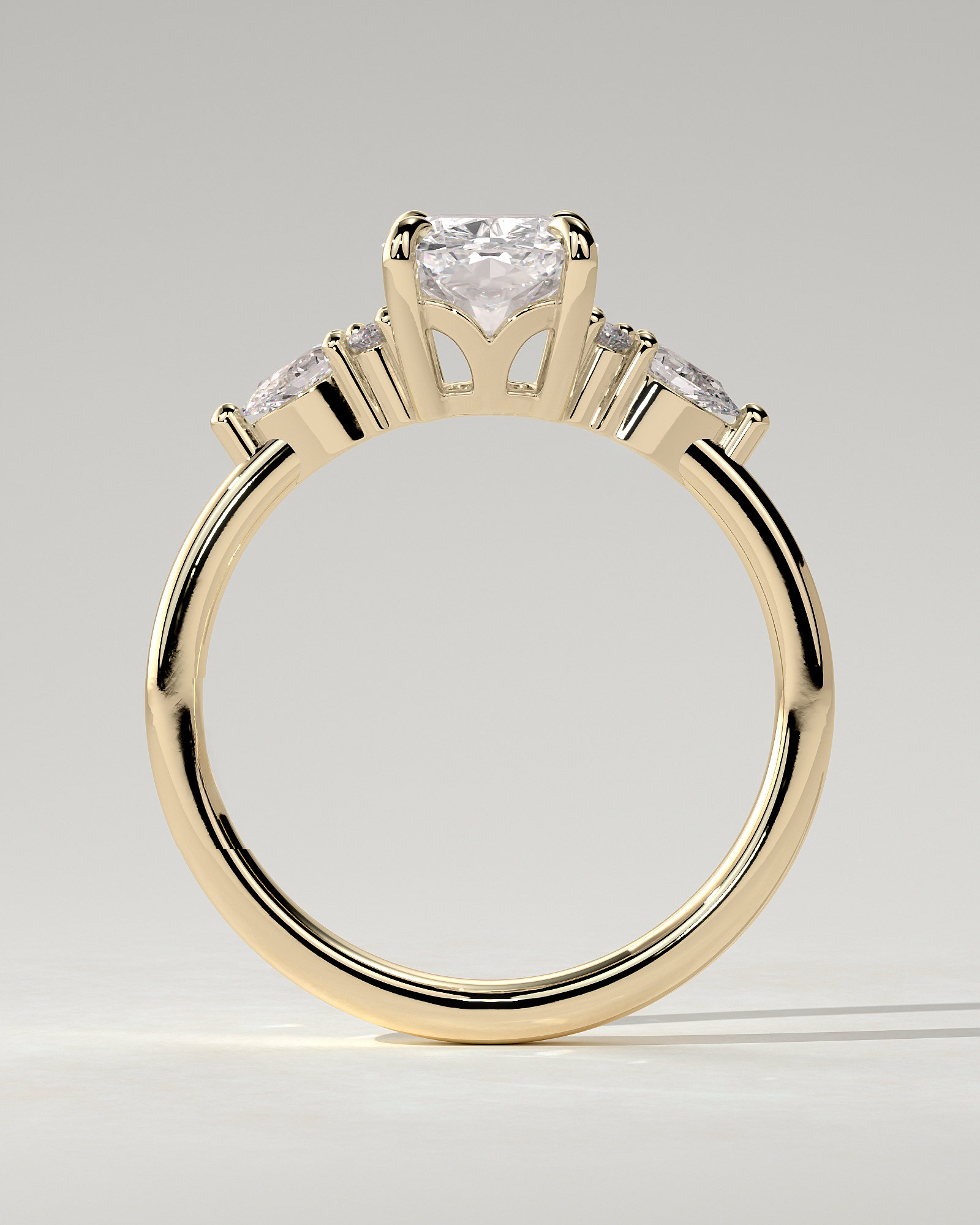 Sadie Trilogy Cushion Ring