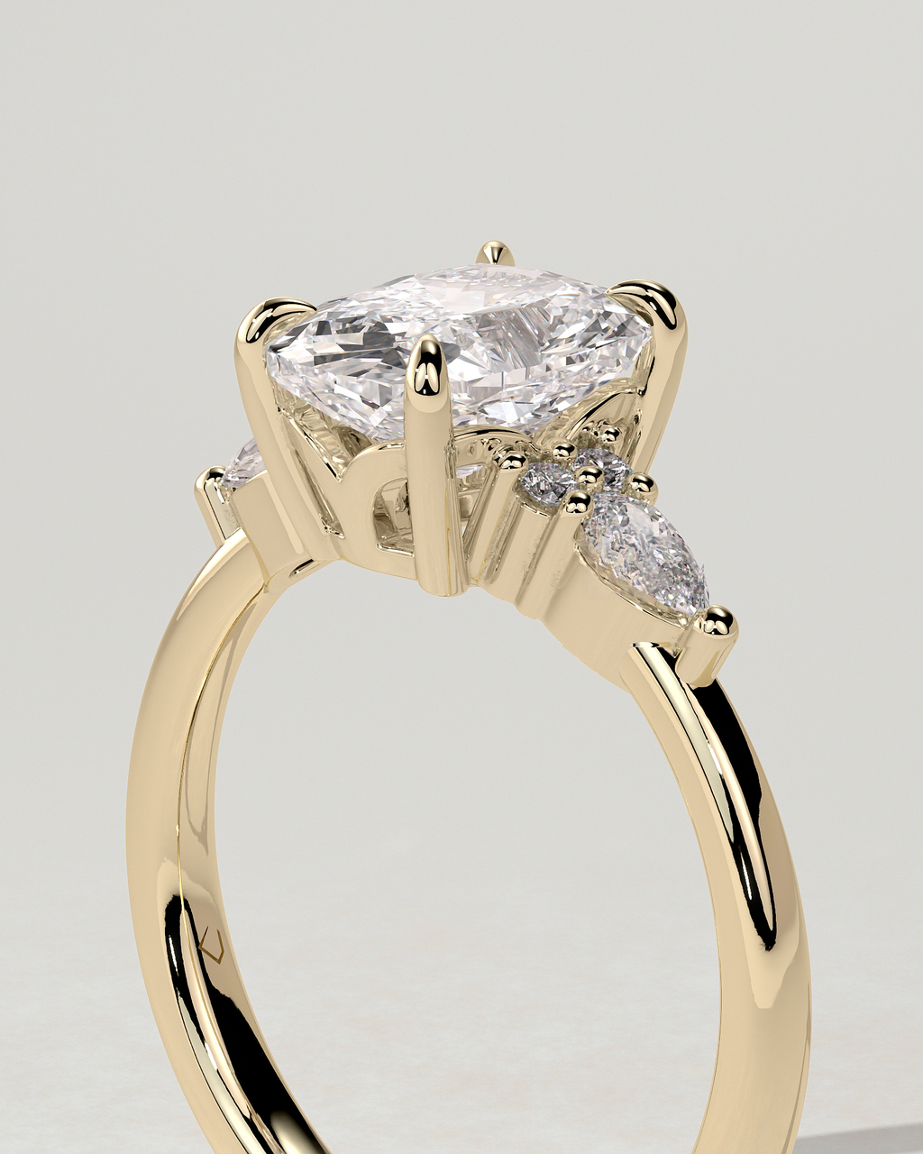 Sadie Trilogy Cushion Ring