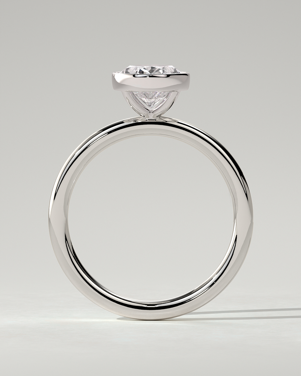 Sage Bezel Round Ring
