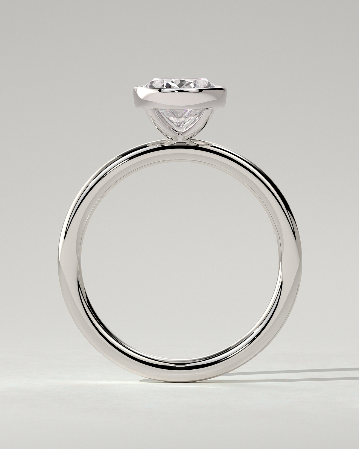 Sage Bezel Round Ring