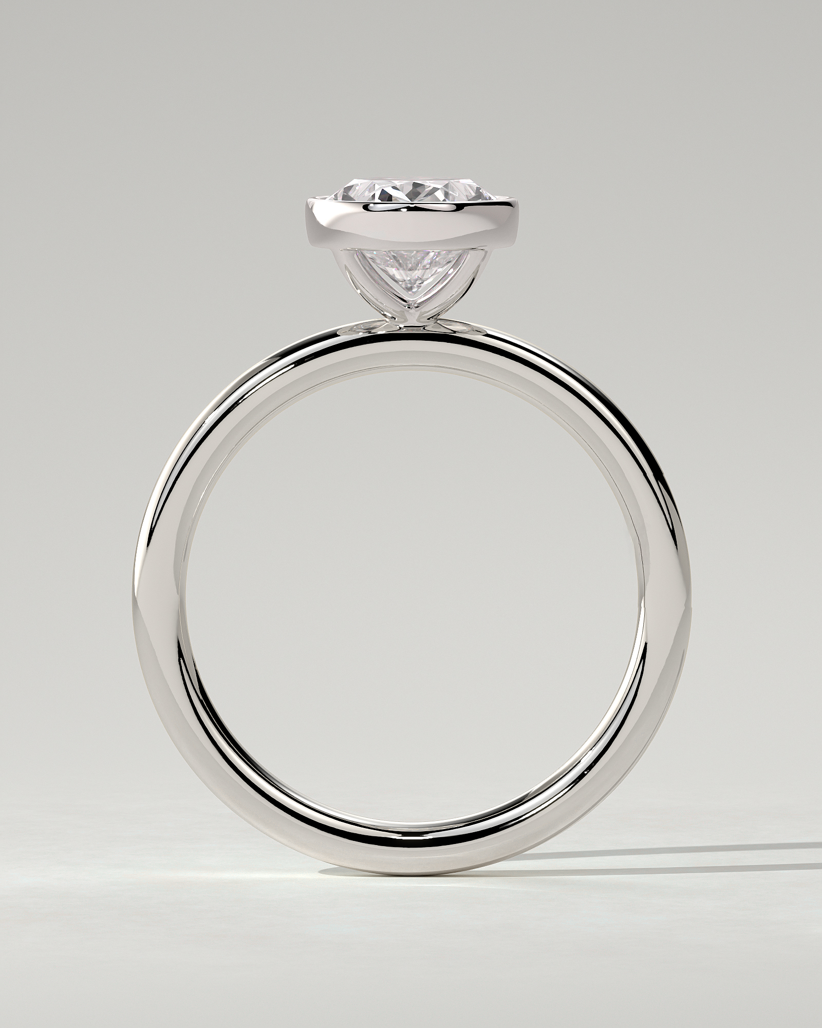Sage Bezel Round Ring