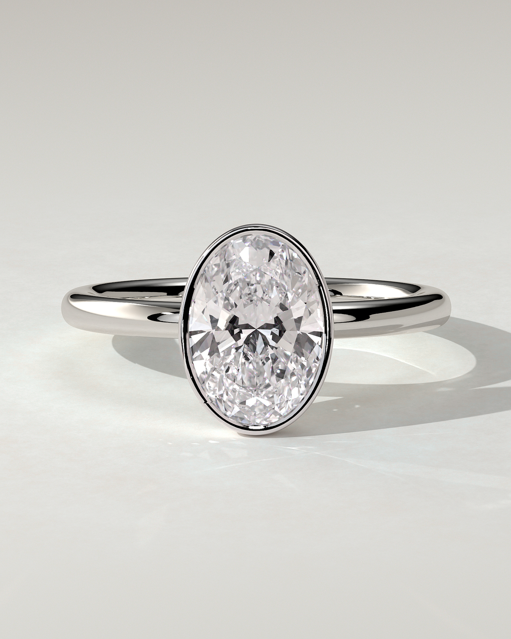 Sage Bezel Round Ring