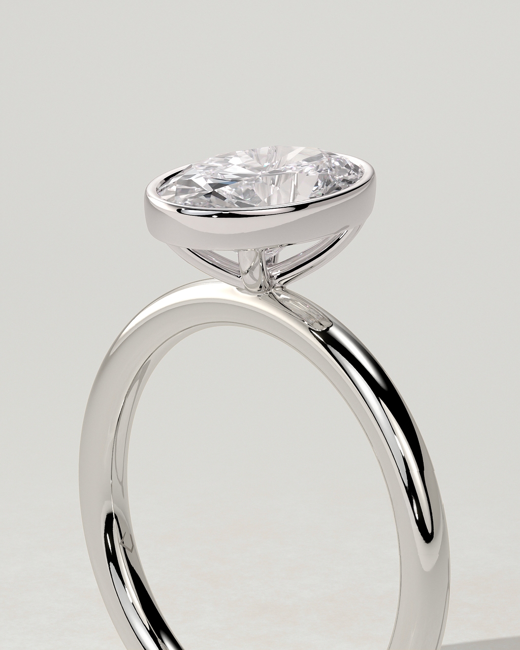 Sage Bezel Round Ring