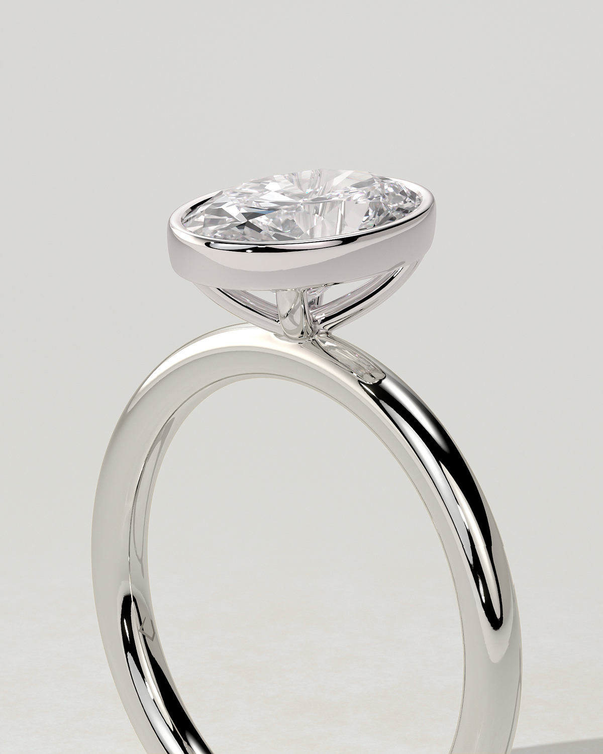 Sage Bezel Round Ring