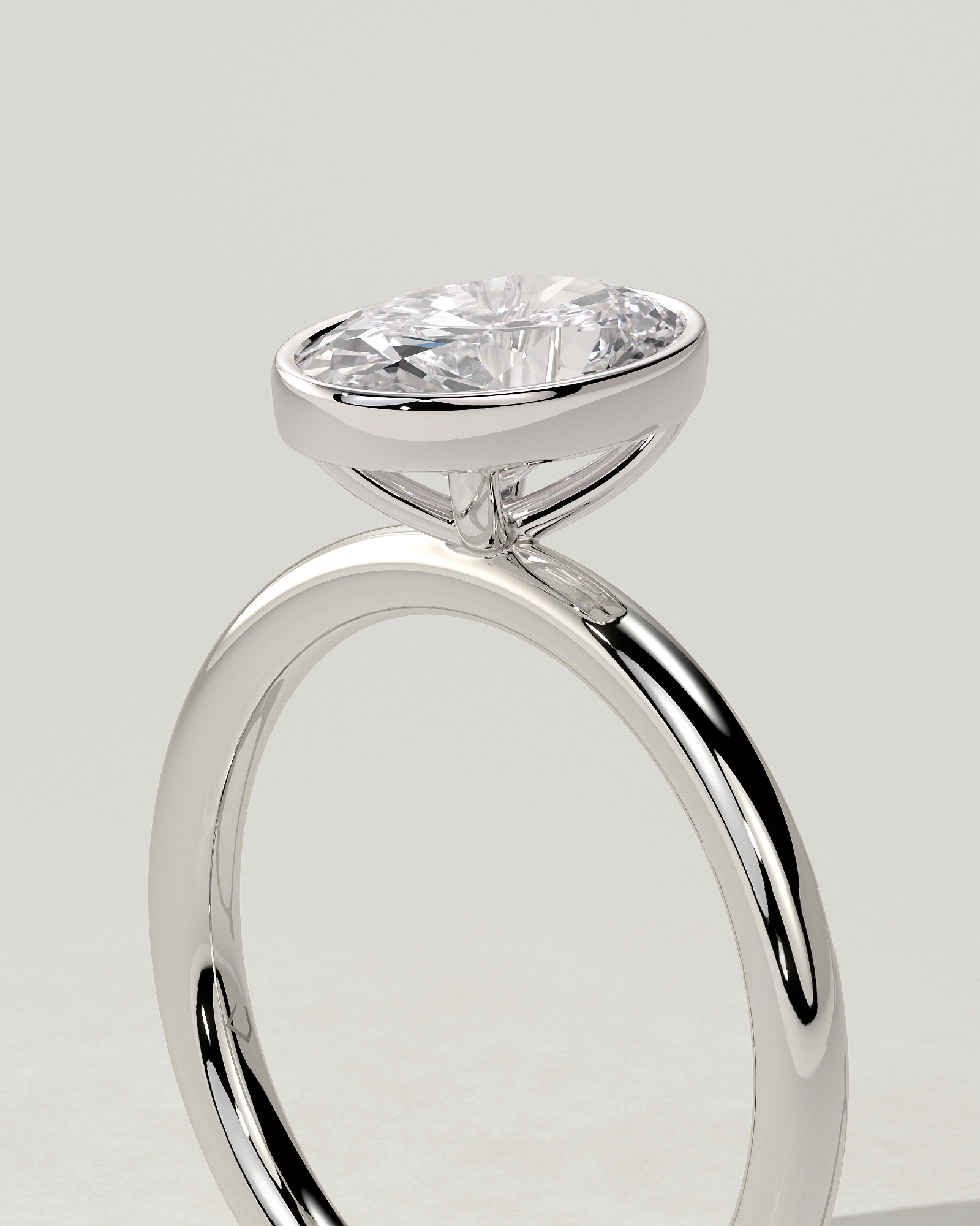Sage Bezel Round Ring