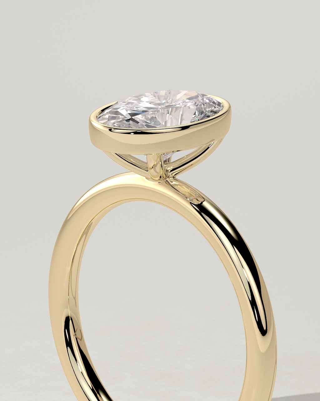 Sage Bezel Round Ring