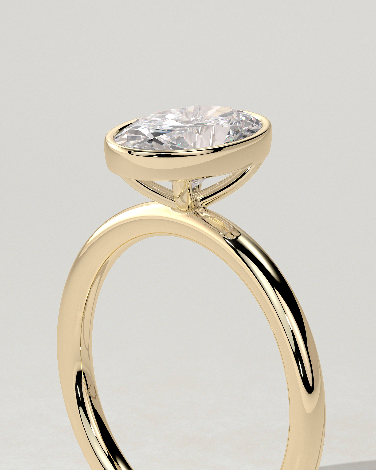 Sage Bezel Round Ring