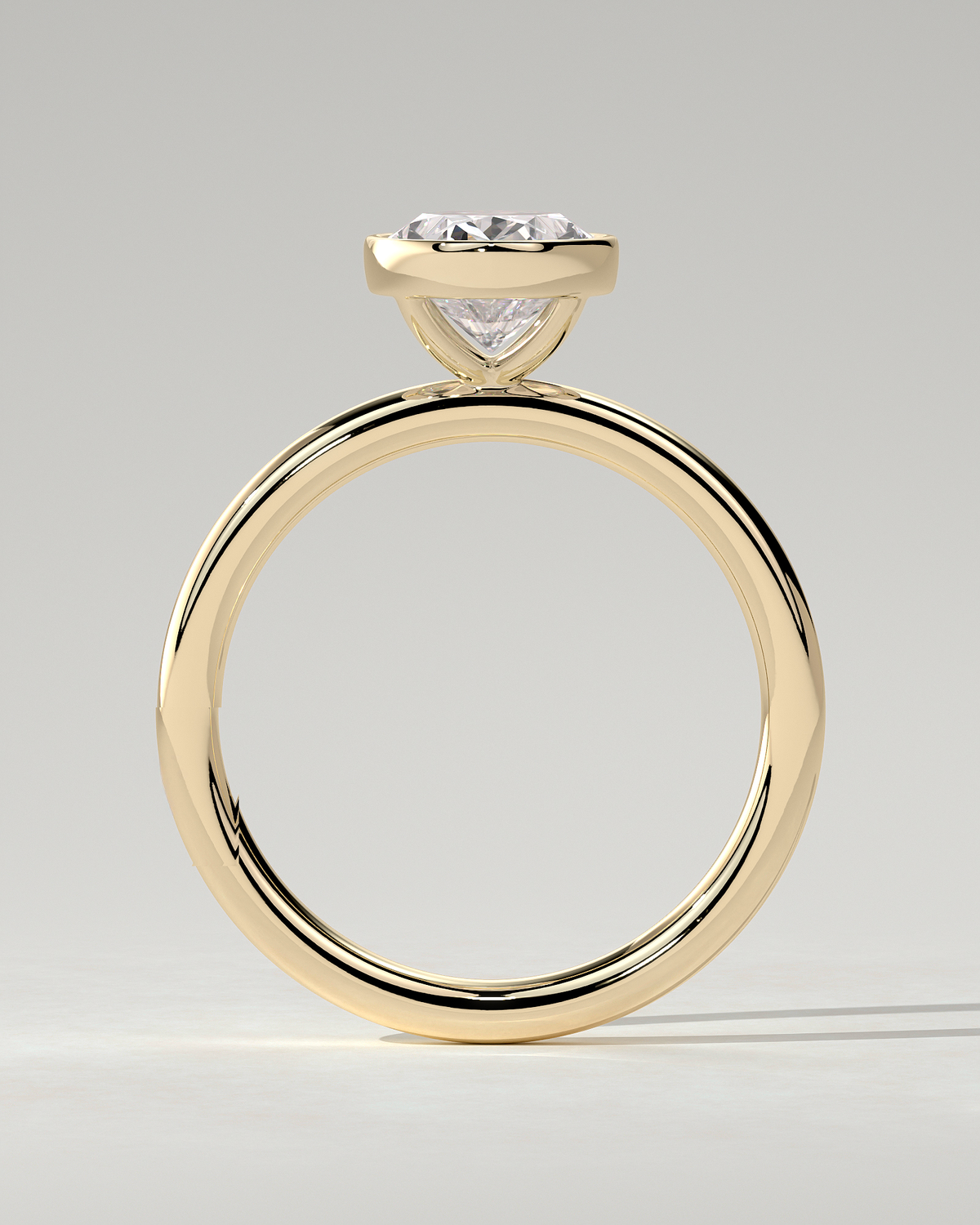 Sage Bezel Round Ring