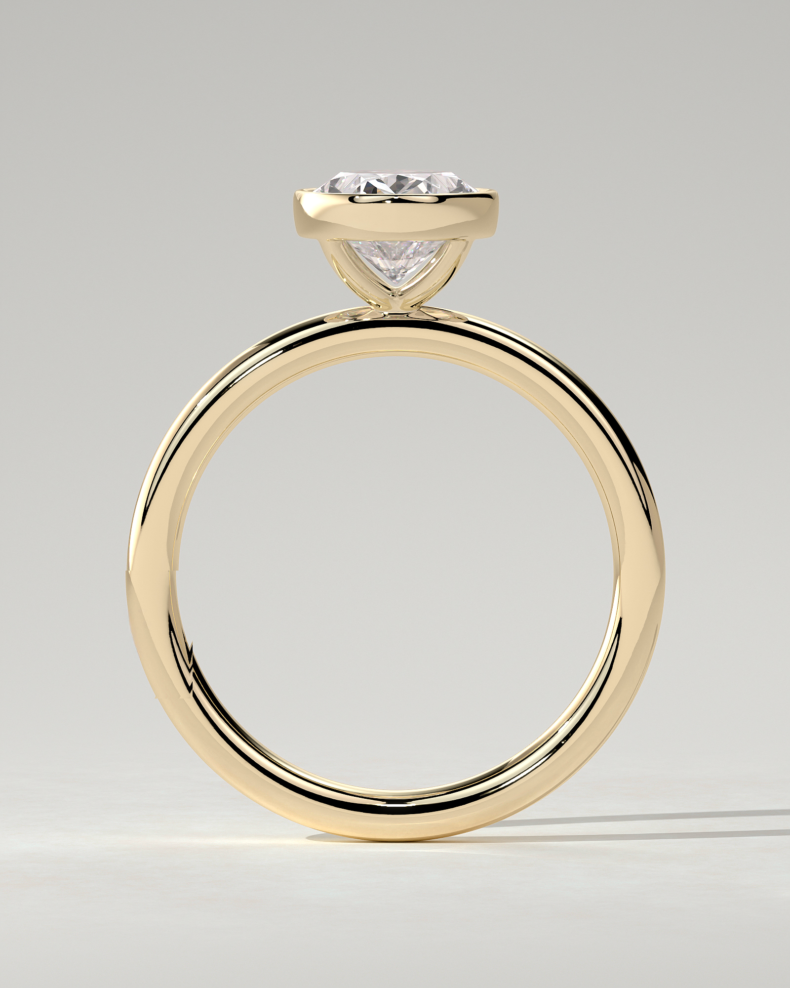 Sage Bezel Round Ring