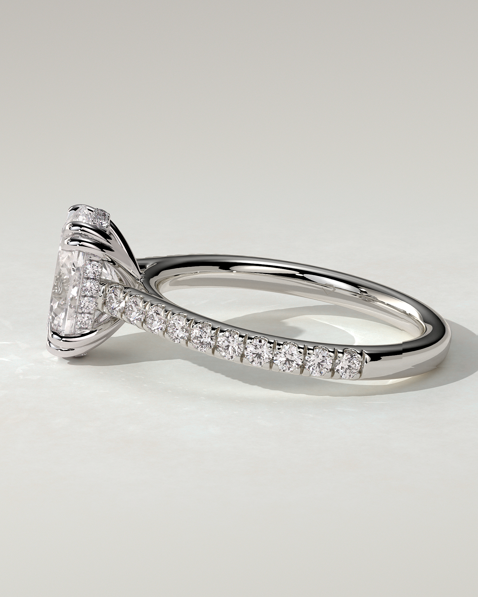 Sasha Solitaire Oval Ring