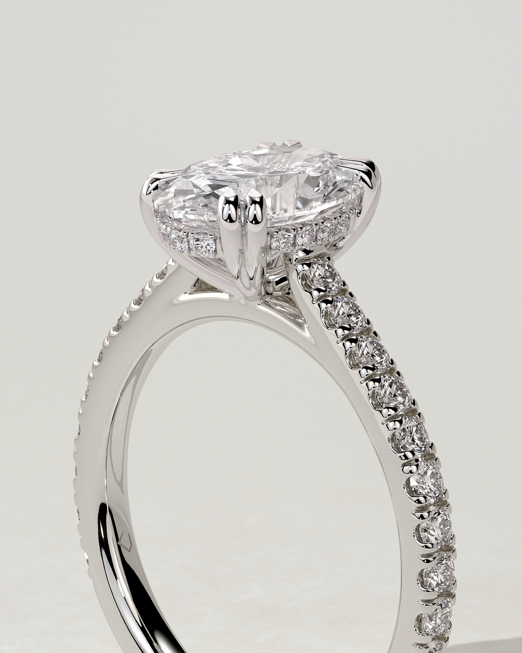 Sasha Solitaire Oval Ring