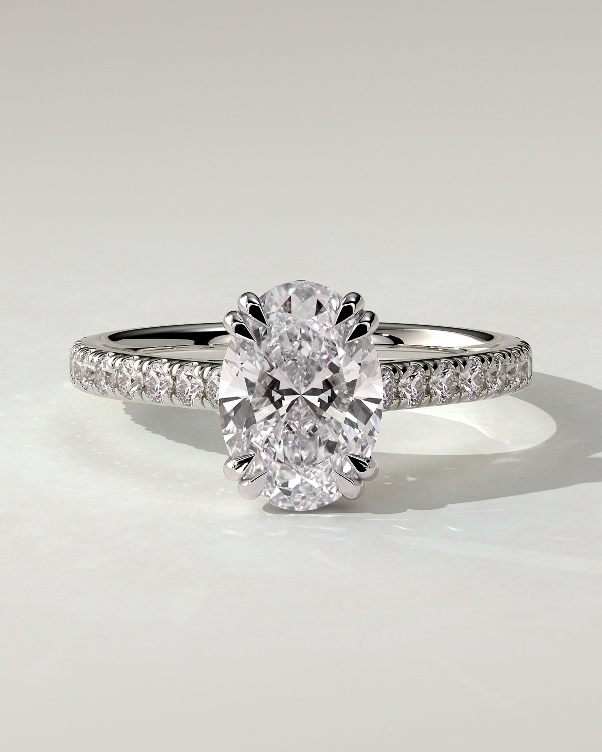 Sasha Solitaire Oval Ring