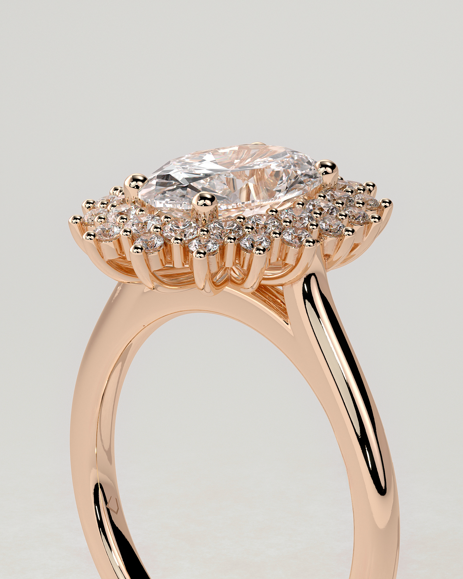 Savannah Halo Oval Ring