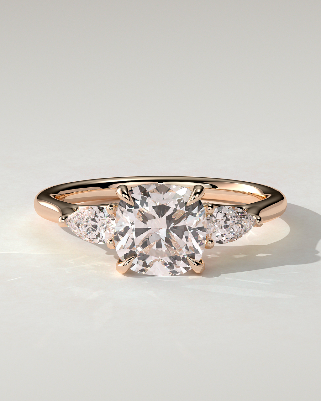 Selena Trilogy Cushion Ring