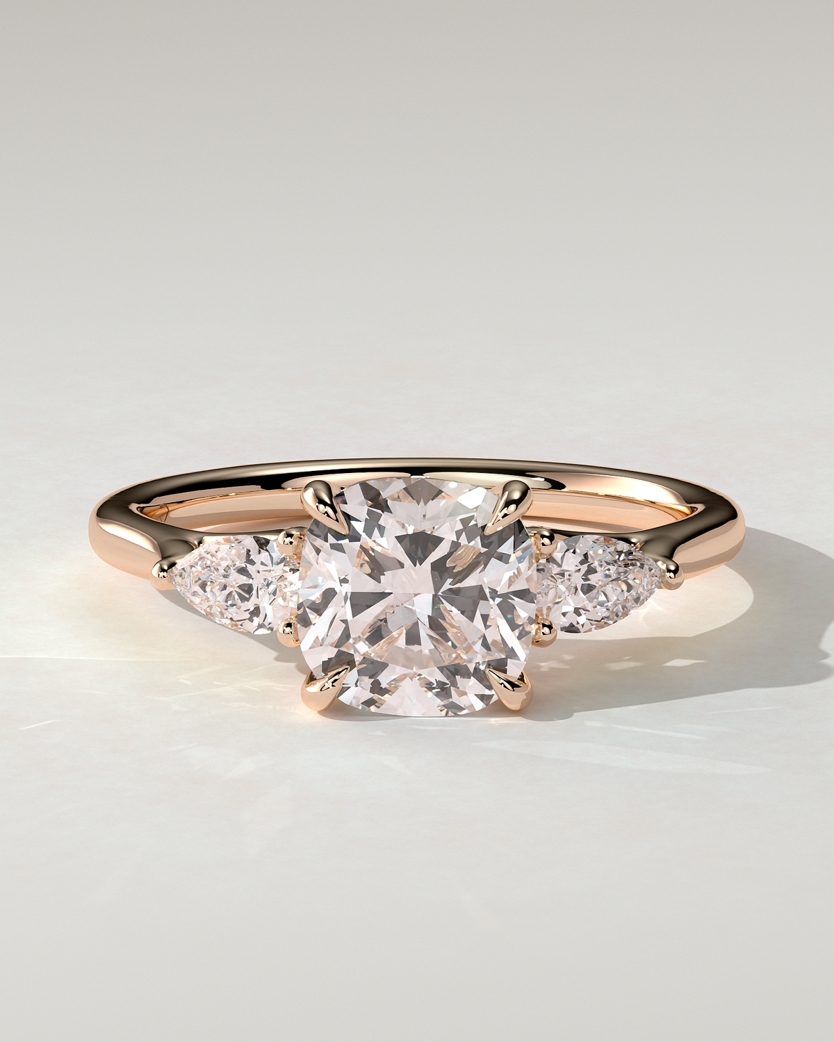 Selena Trilogy Cushion Ring