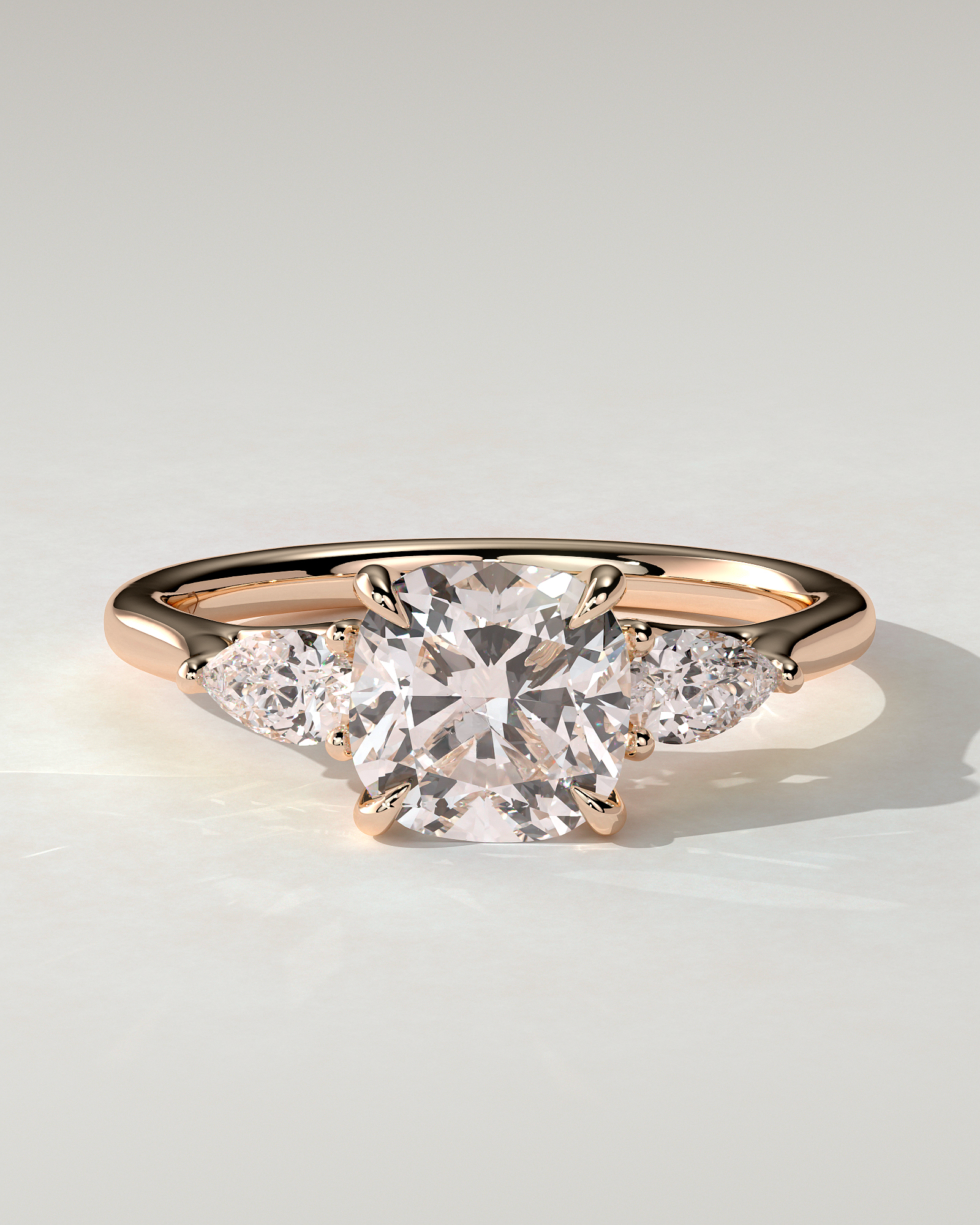 Selena Trilogy Cushion Ring