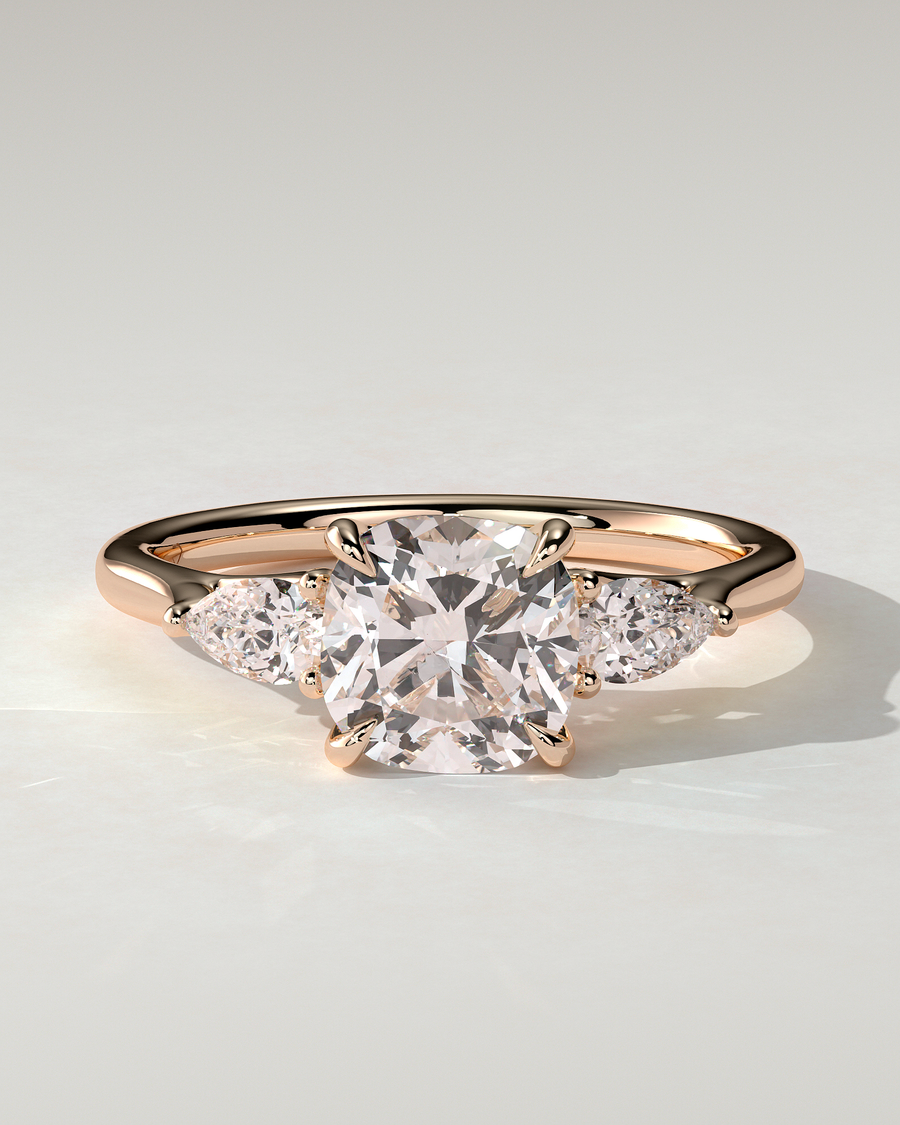 Selena Trilogy Cushion Ring