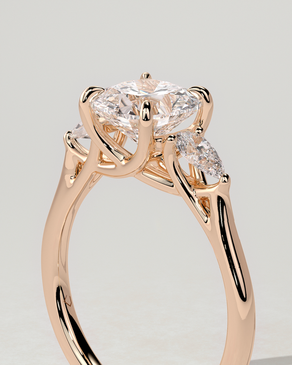 Selena Trilogy Cushion Ring