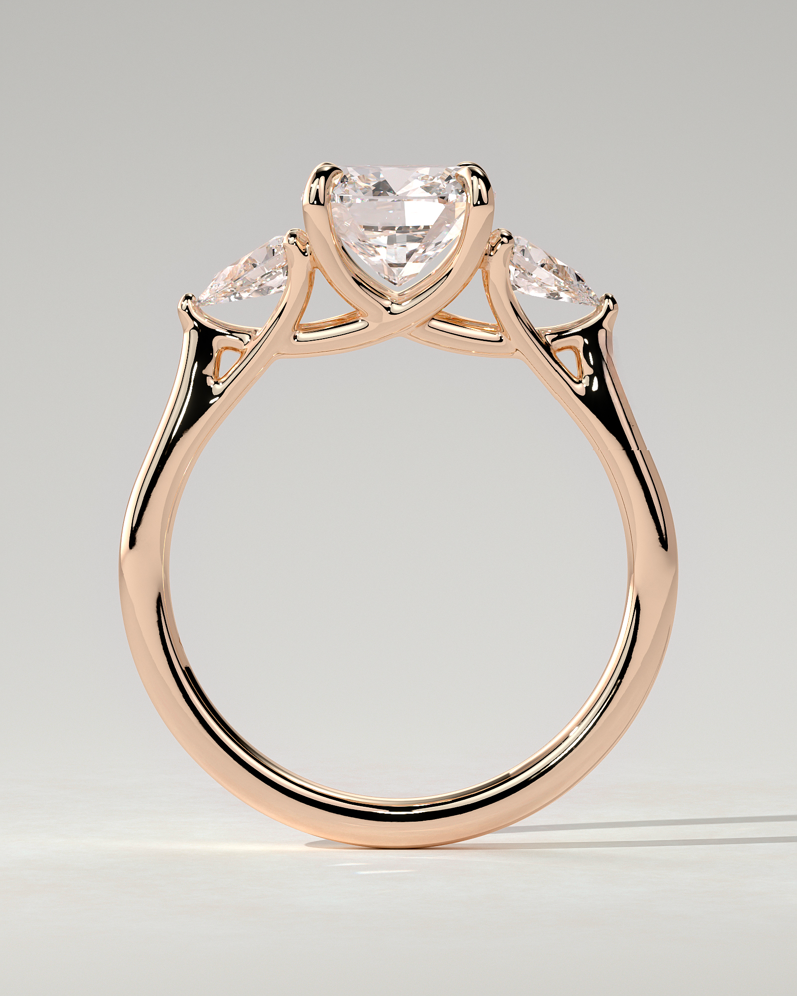 Selena Trilogy Cushion Ring