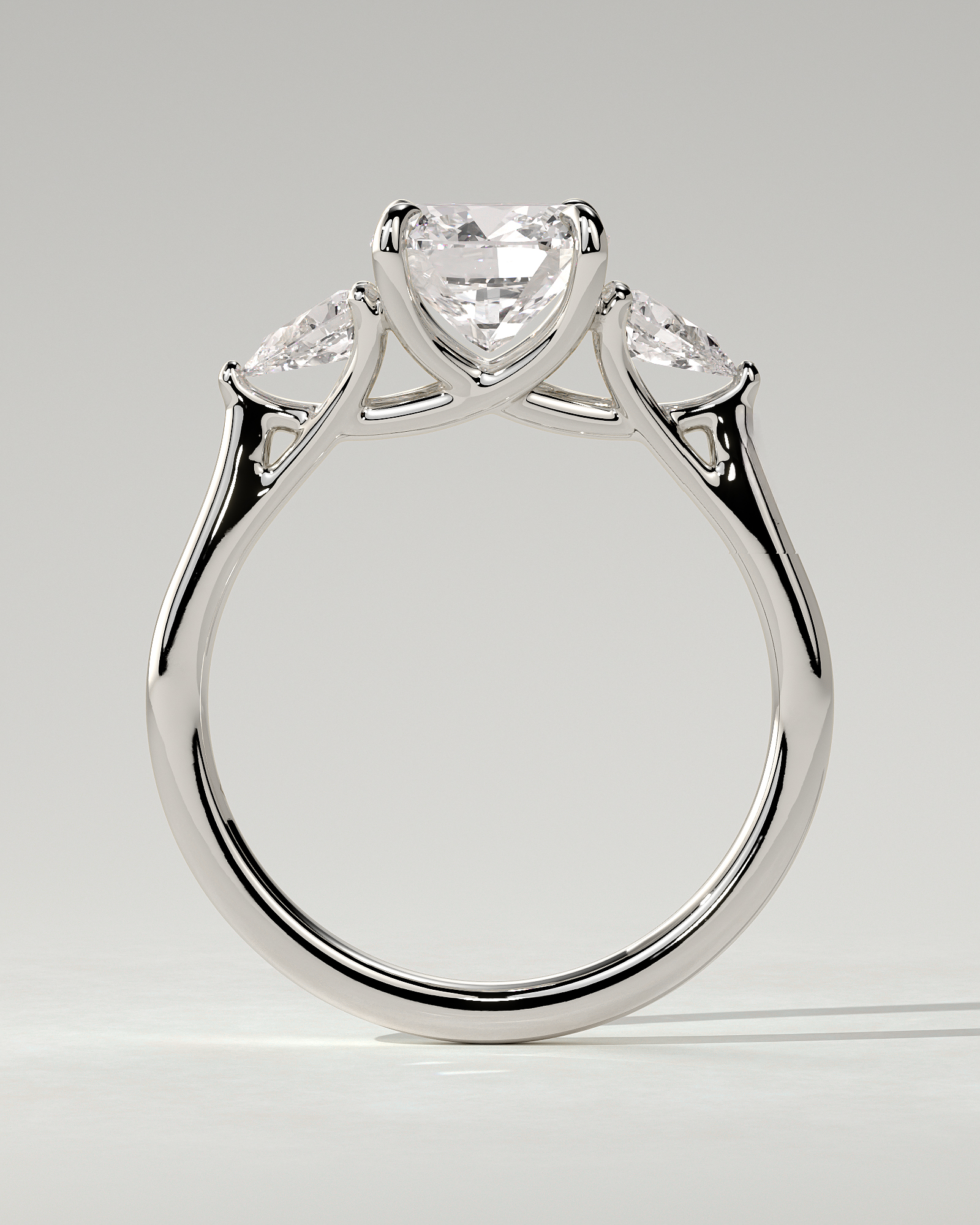 Selena Trilogy Cushion Ring