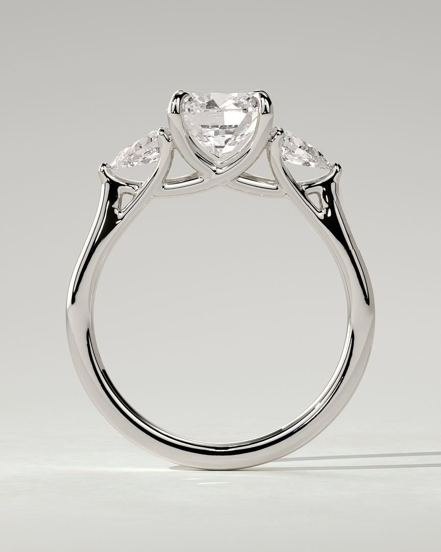 Selena Trilogy Cushion Ring