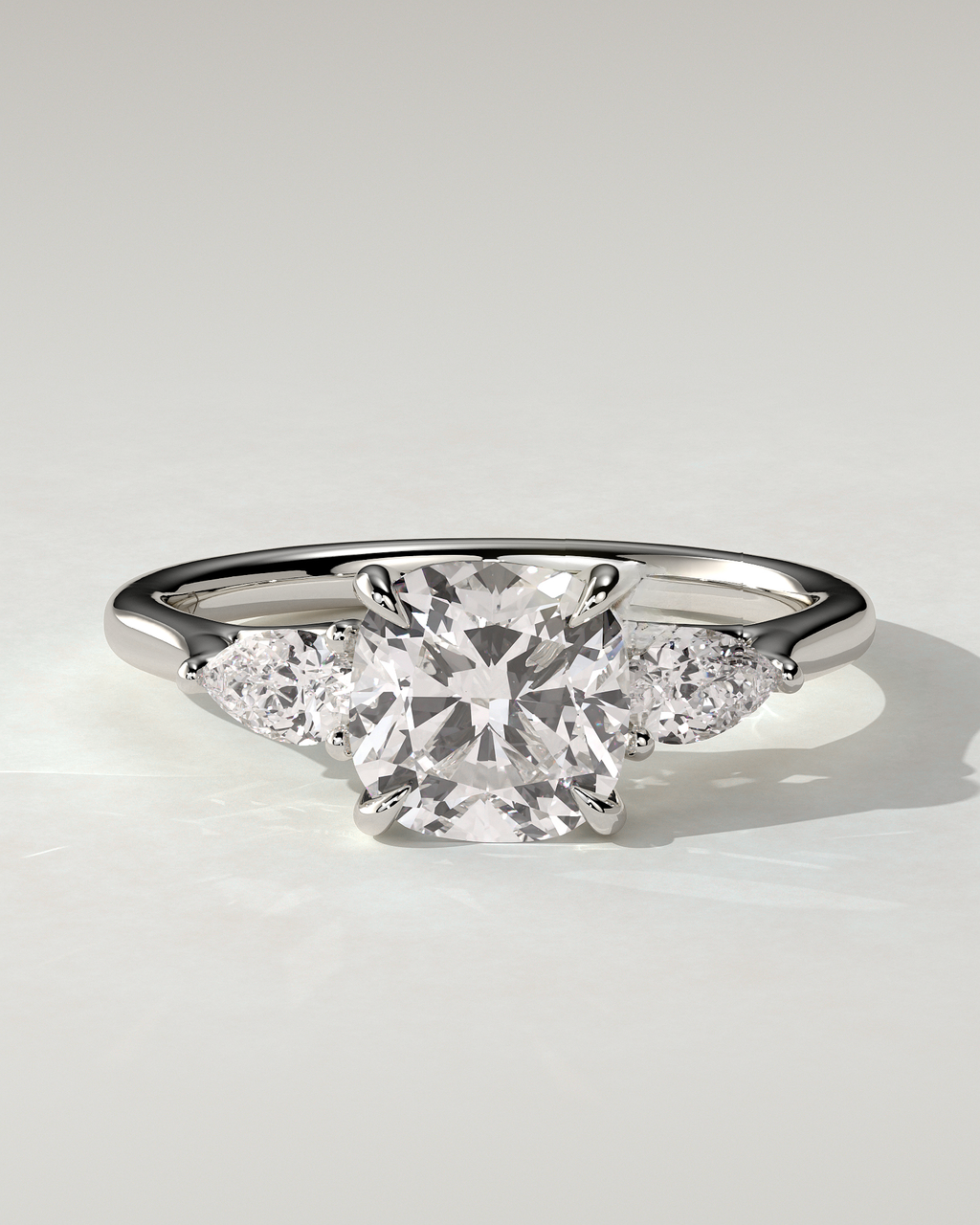 Selena Trilogy Cushion Ring