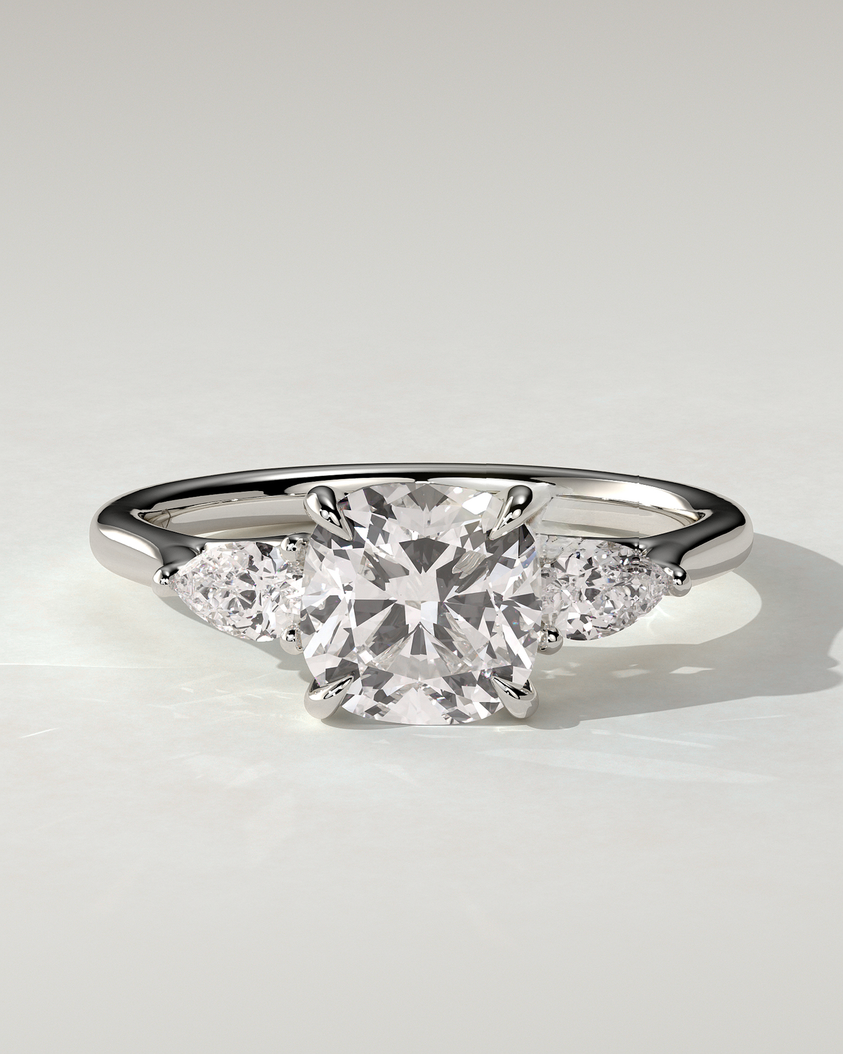 Selena Trilogy Cushion Ring