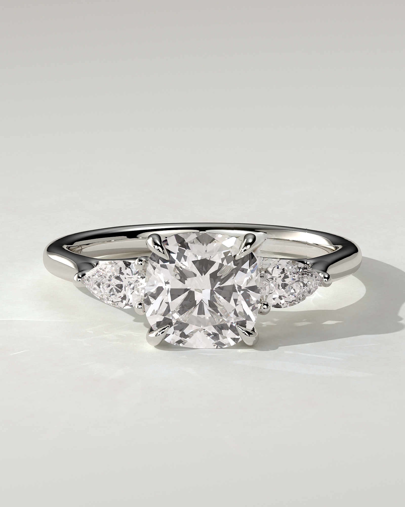 Selena Trilogy Cushion Ring