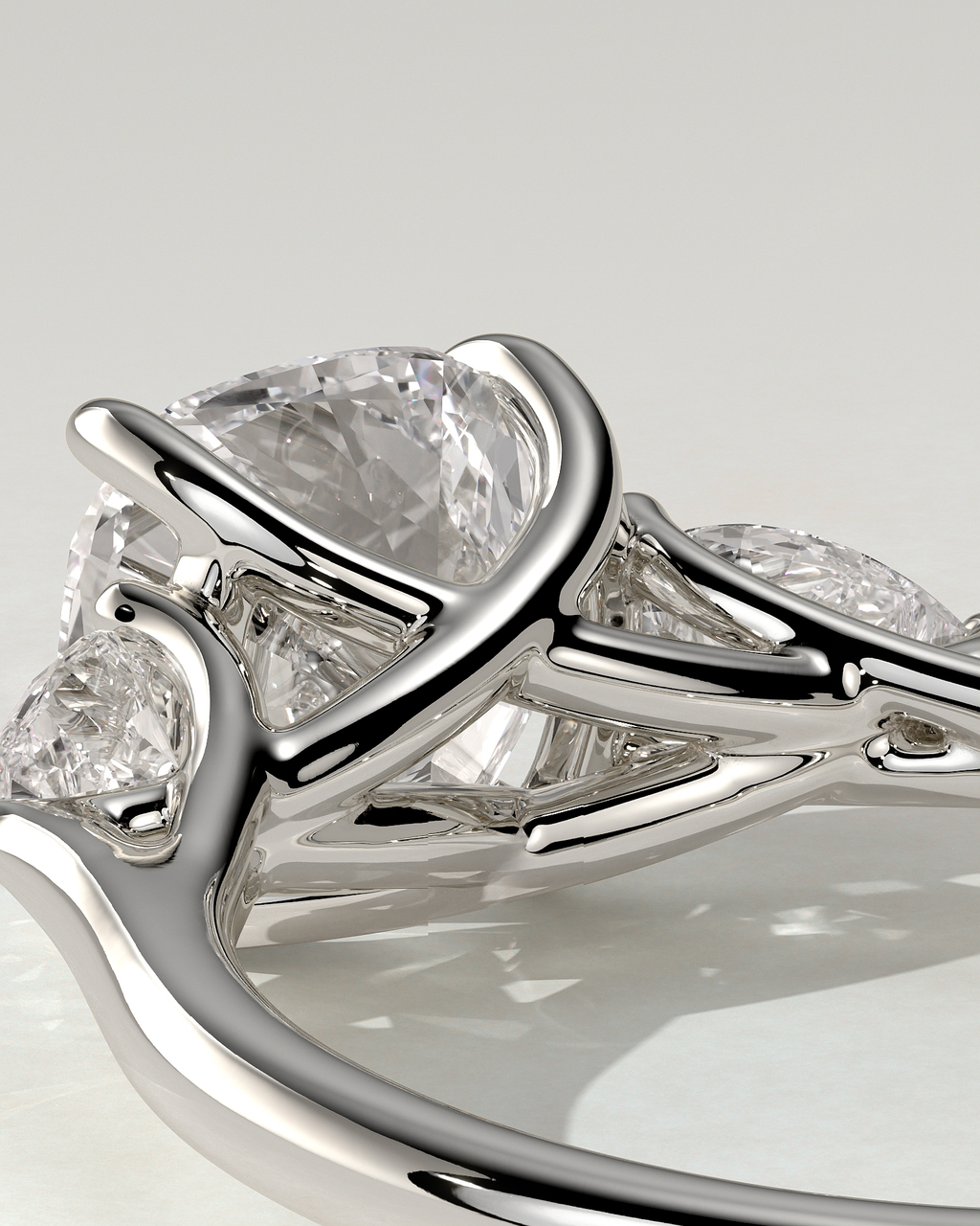 Selena Trilogy Cushion Ring