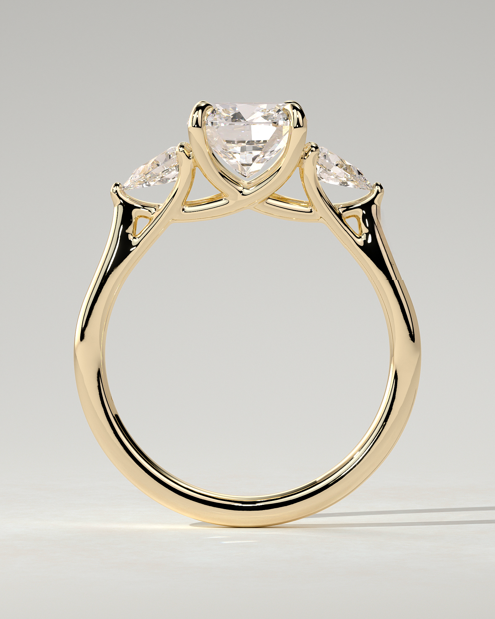 Selena Trilogy Cushion Ring
