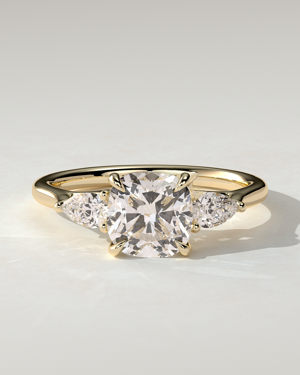 Selena Trilogy Cushion Ring