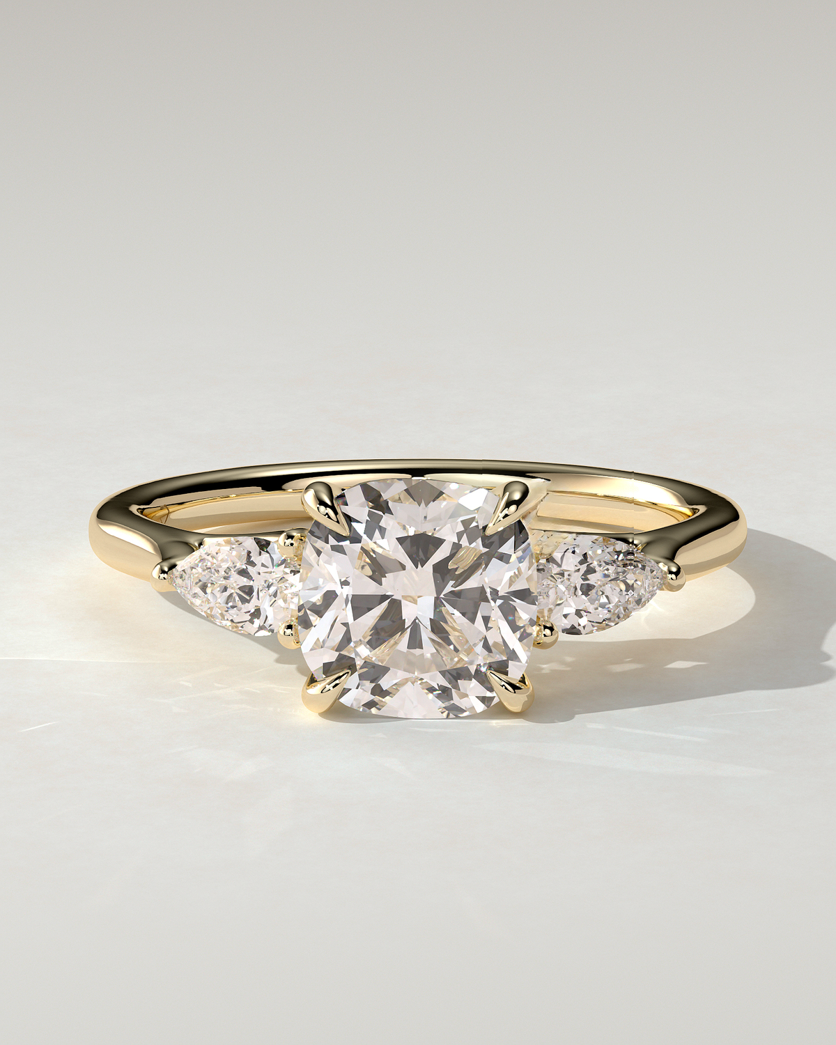 Selena Trilogy Cushion Ring