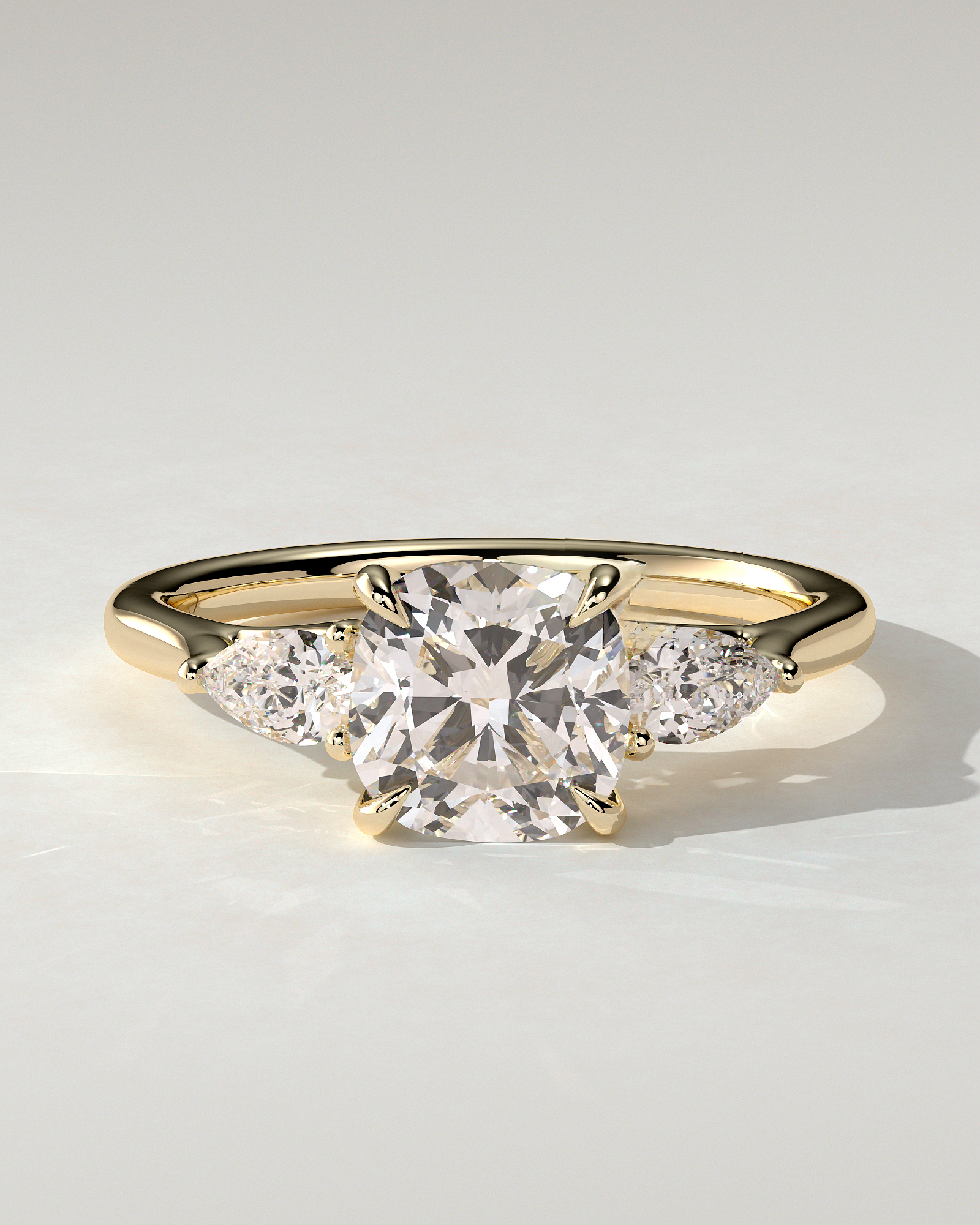 Selena Trilogy Cushion Ring
