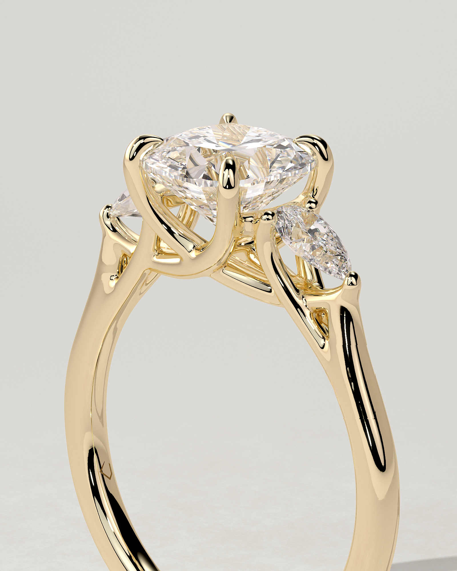 Selena Trilogy Cushion Ring