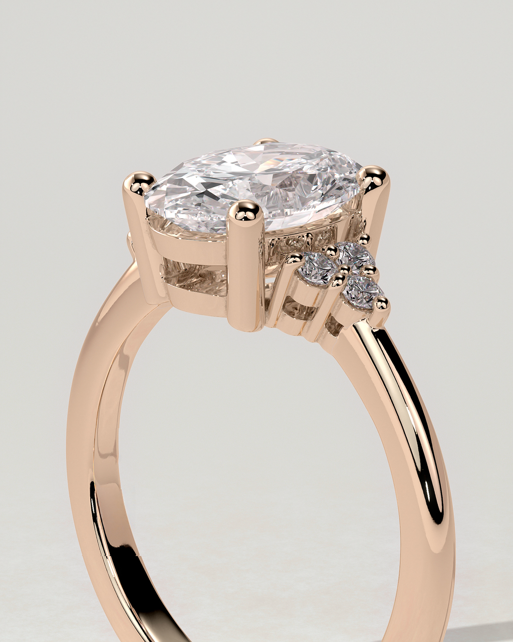 Sharon Solitaire Oval Ring