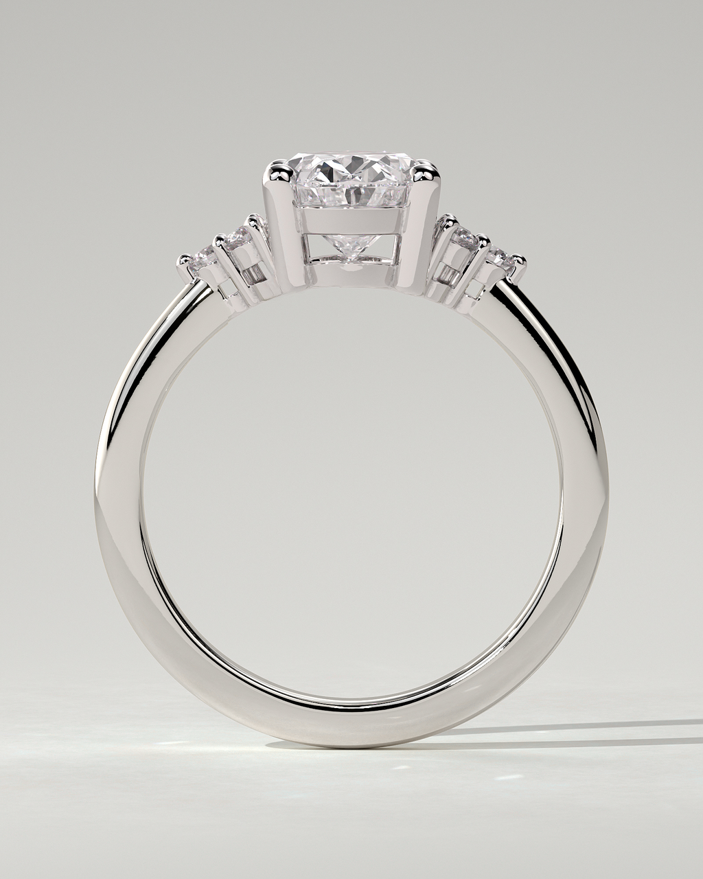 Sharon Solitaire Oval Ring