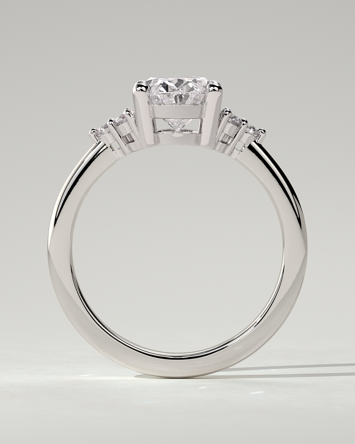 Sharon Solitaire Oval Ring