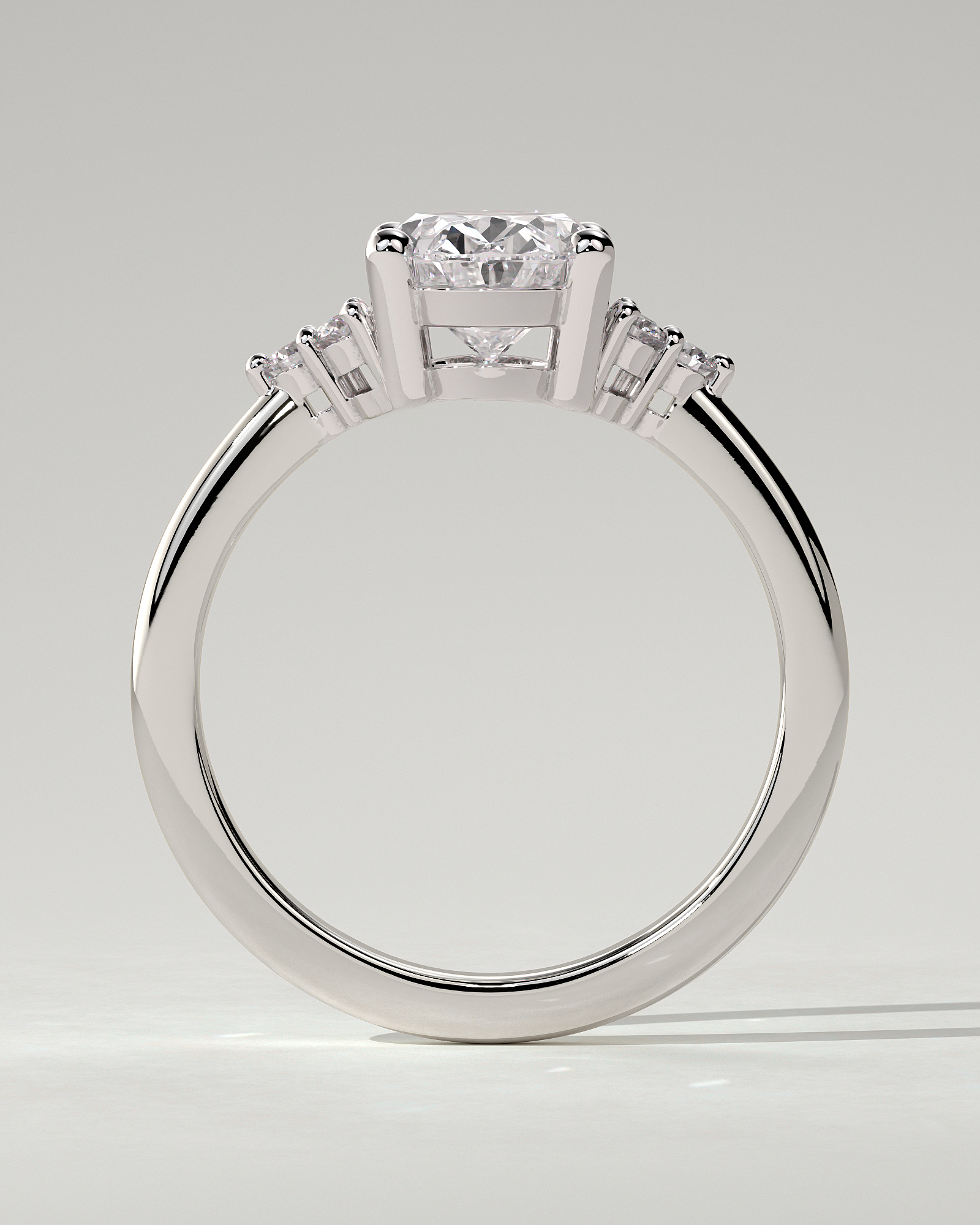 Sharon Solitaire Oval Ring