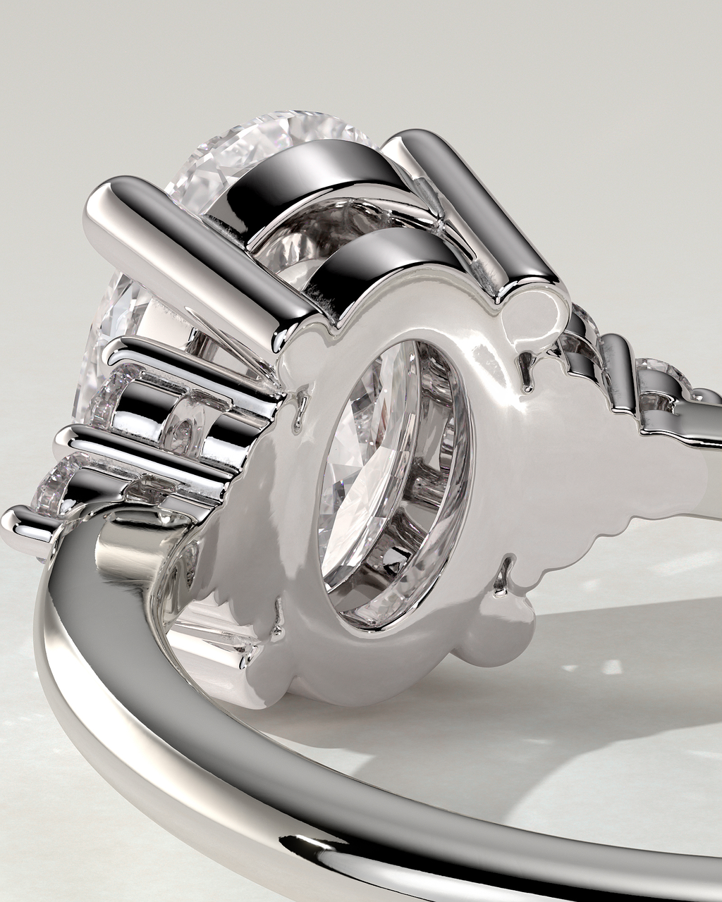 Sharon Solitaire Oval Ring
