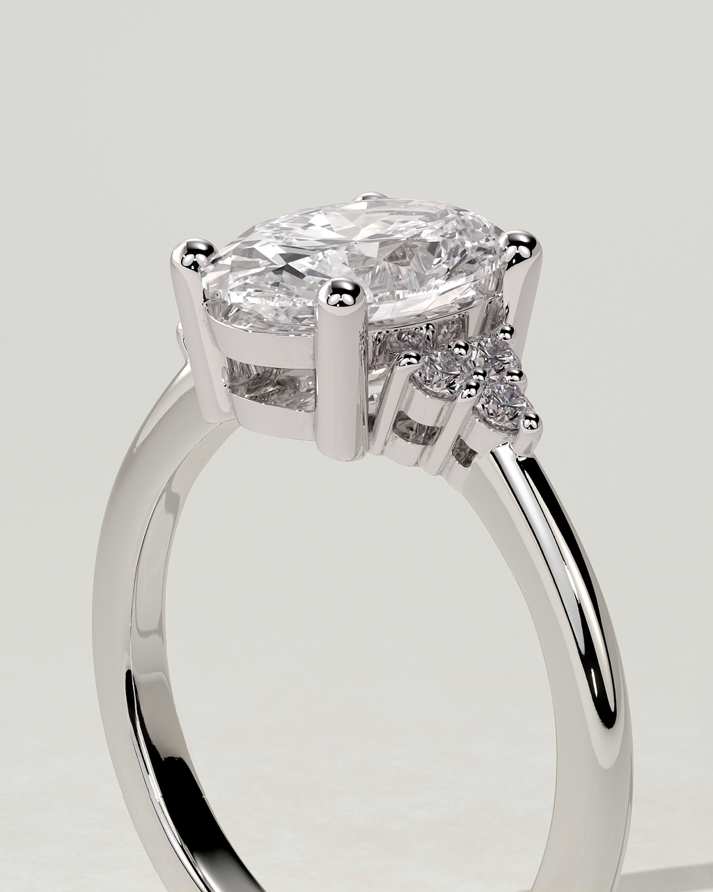 Sharon Solitaire Oval Ring