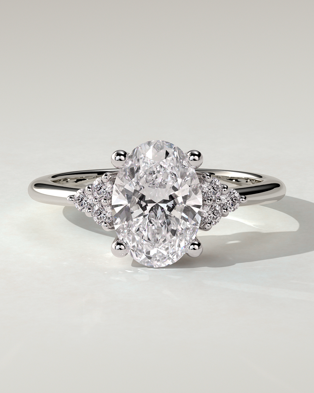 Sharon Solitaire Oval Ring
