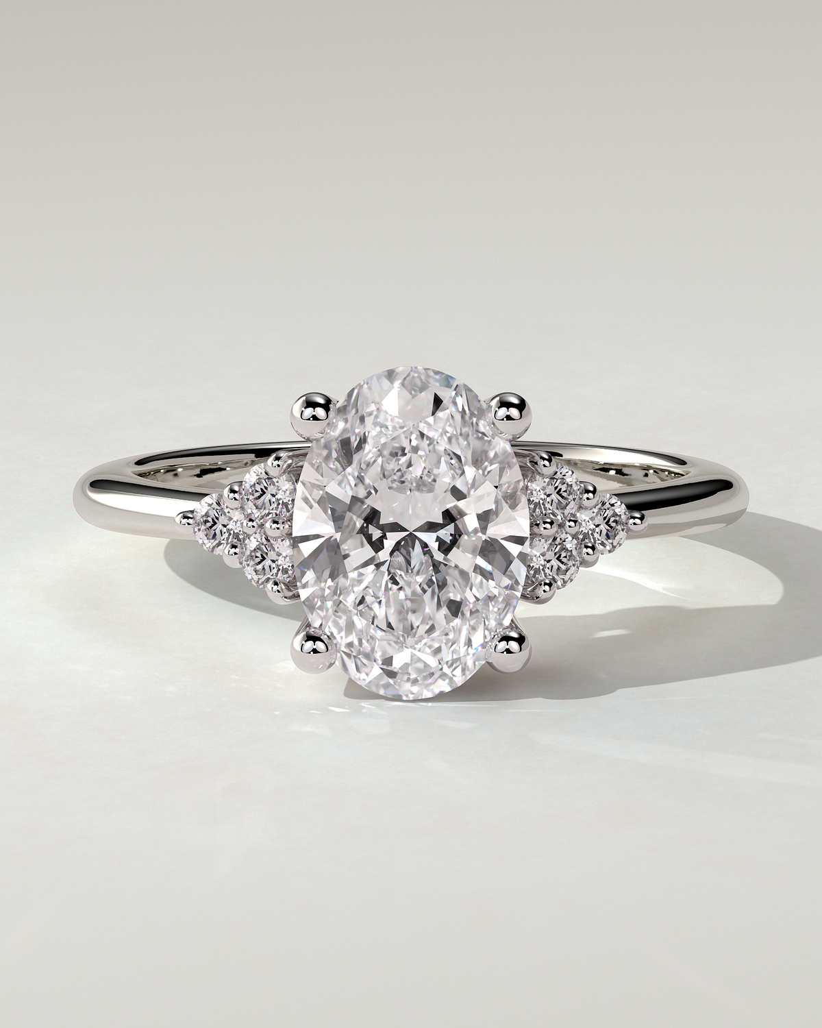 Sharon Solitaire Oval Ring