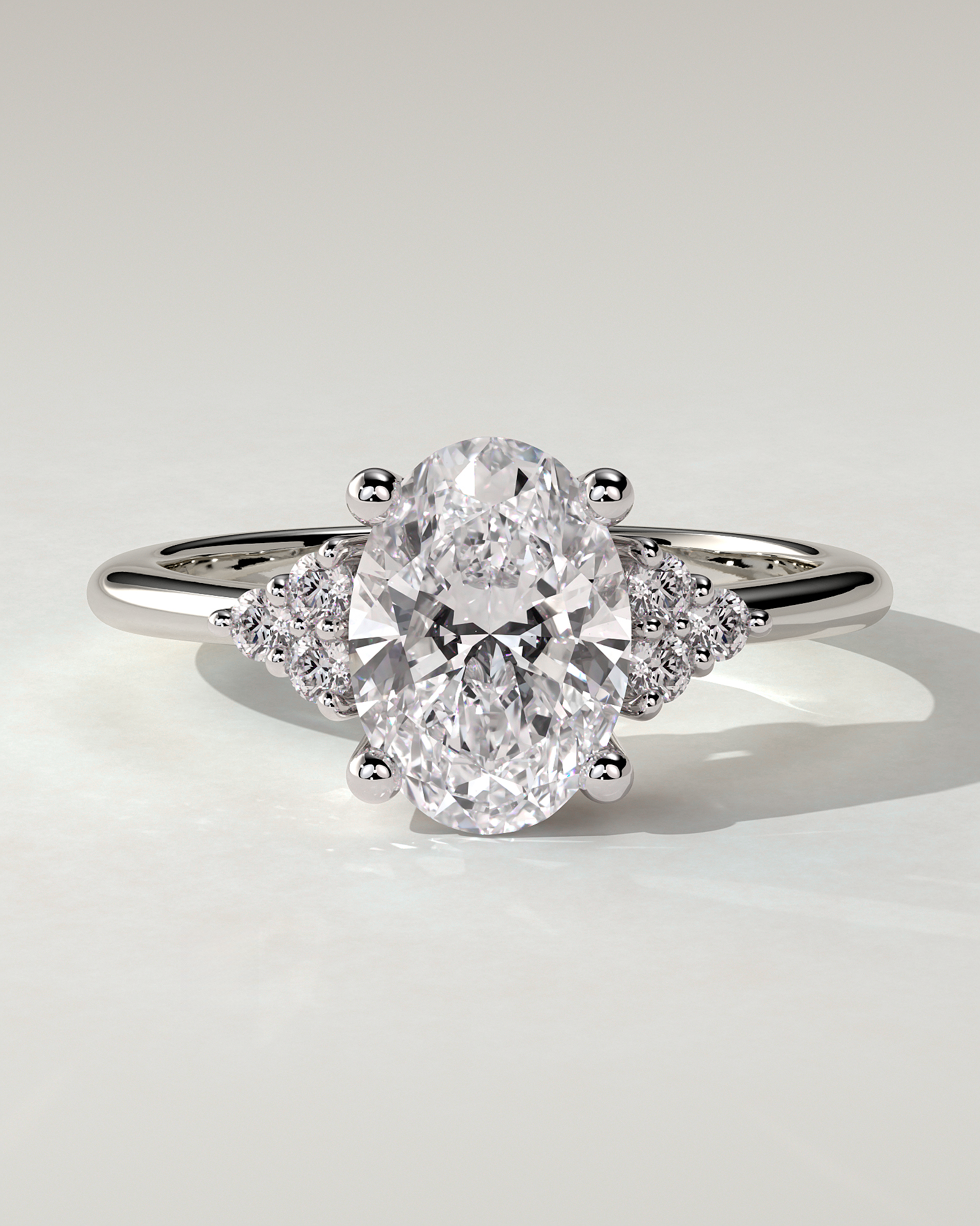 Sharon Solitaire Oval Ring