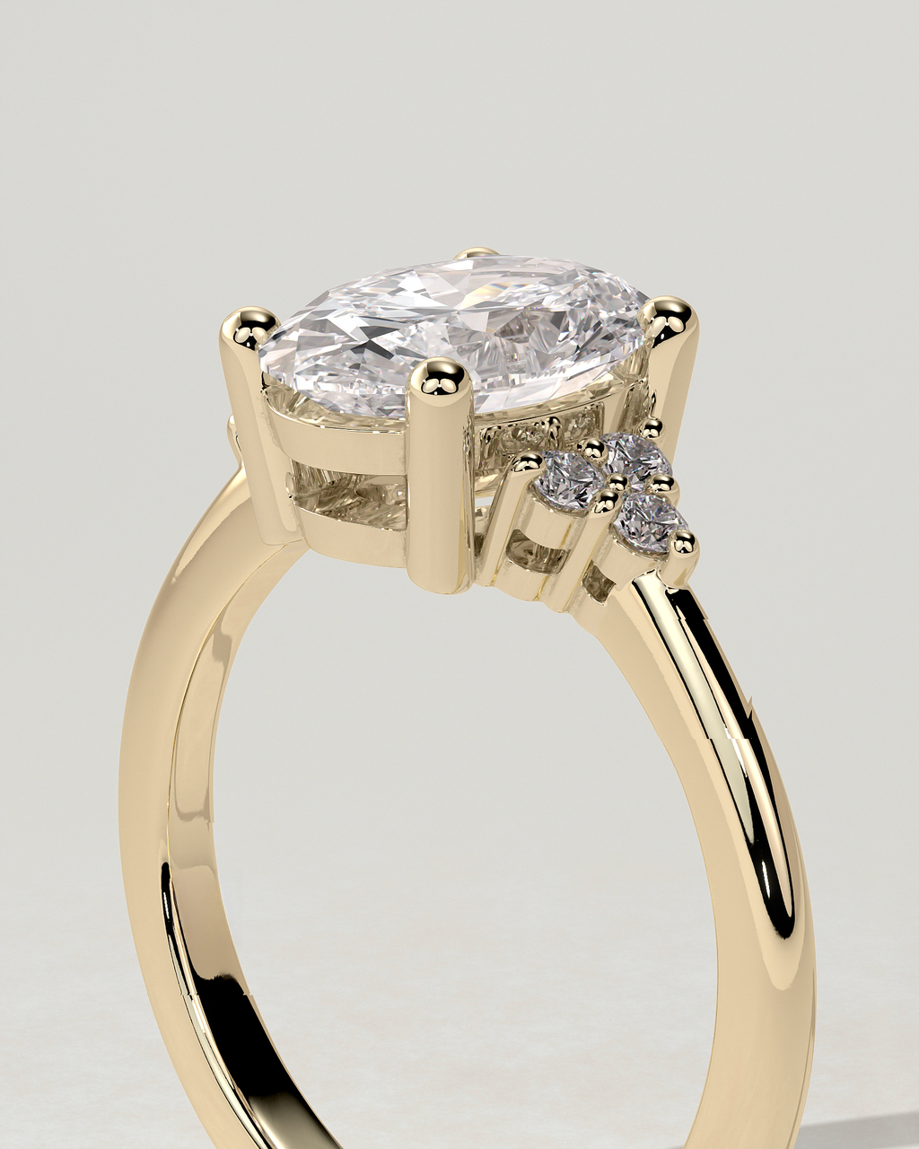 Sharon Solitaire Oval Ring