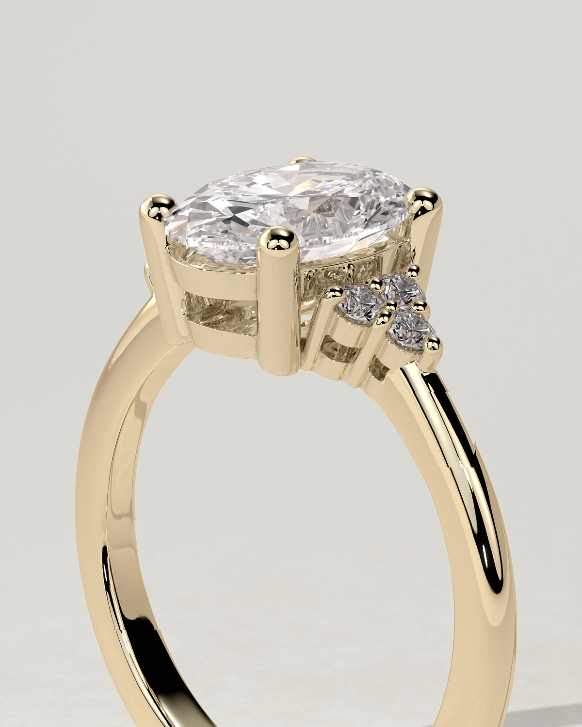 Sharon Solitaire Oval Ring