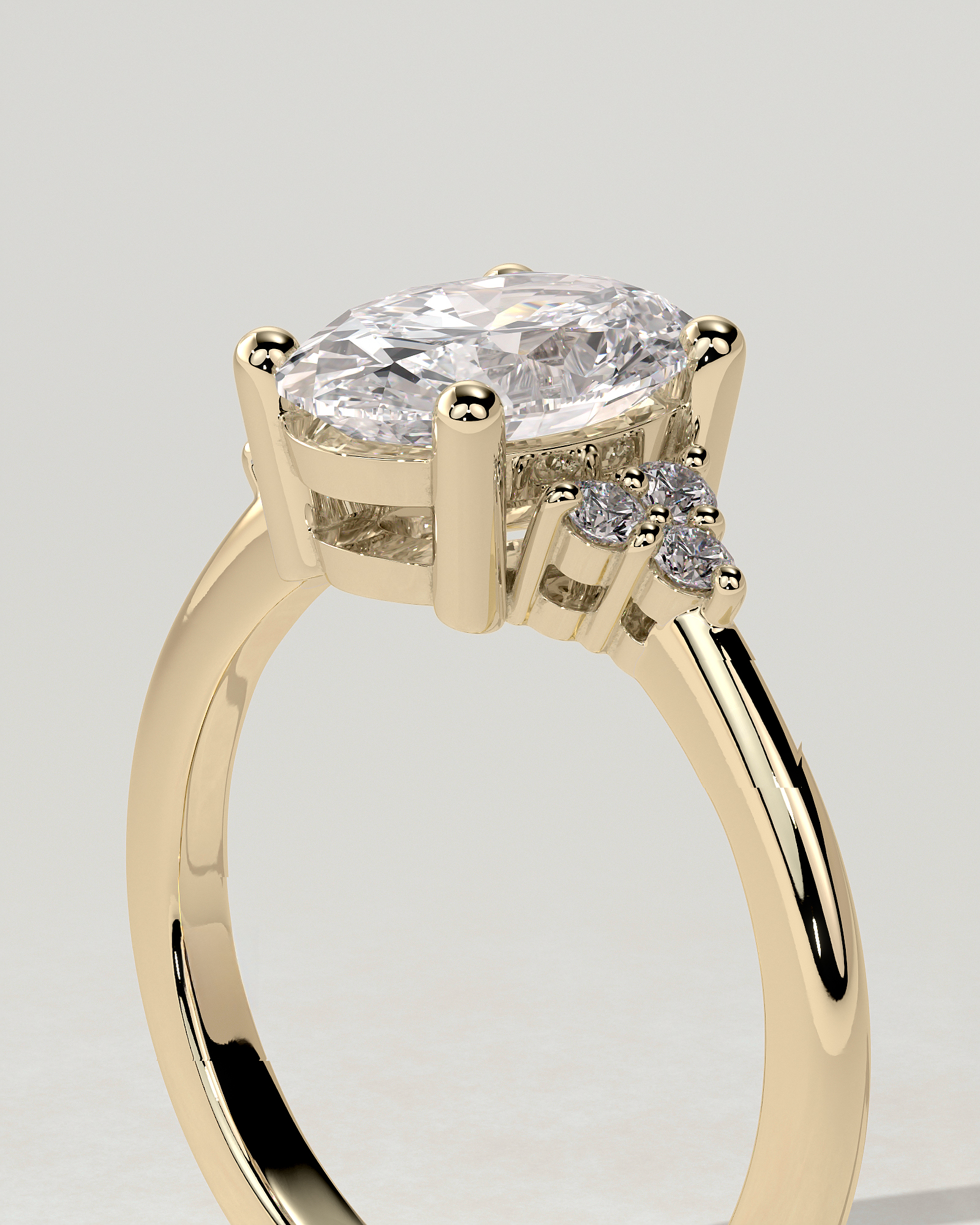 Sharon Solitaire Oval Ring